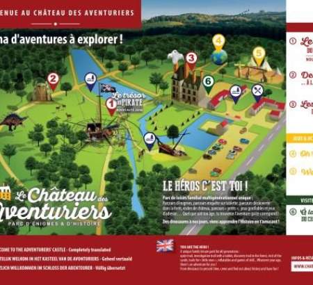 Plan du Parc du château des aventuriers d'Avrillé en Vendée